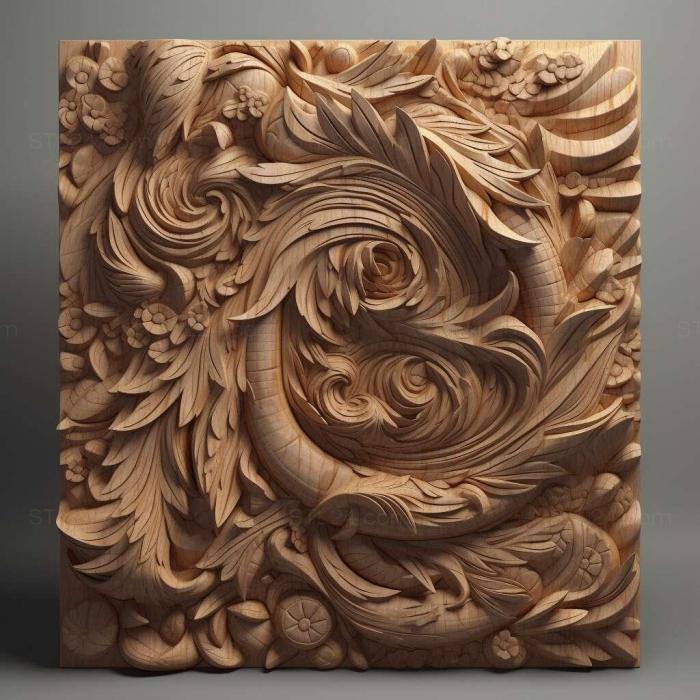 Patterns and decorations (stl Perotettix 4, PATTERN_728) 3D models for cnc
